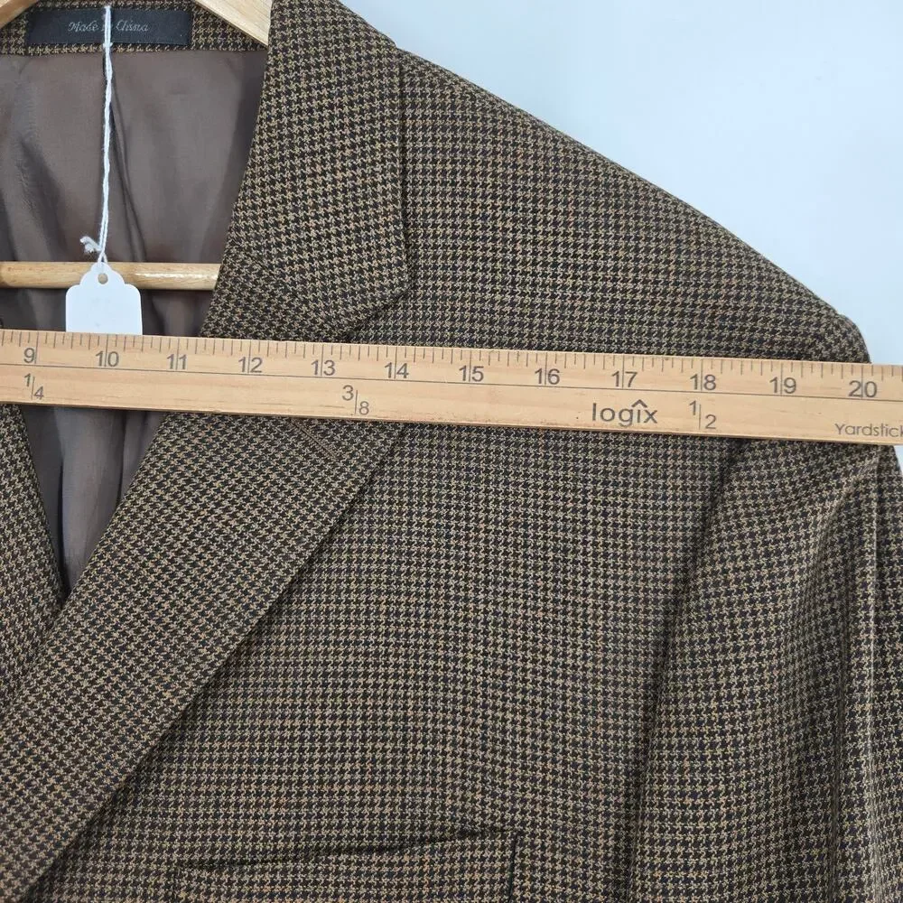 Lauren Ralph Lauren Mens Vtg 90s Y2K Classic Preppy Tweed Sport Coat Blazer 50L